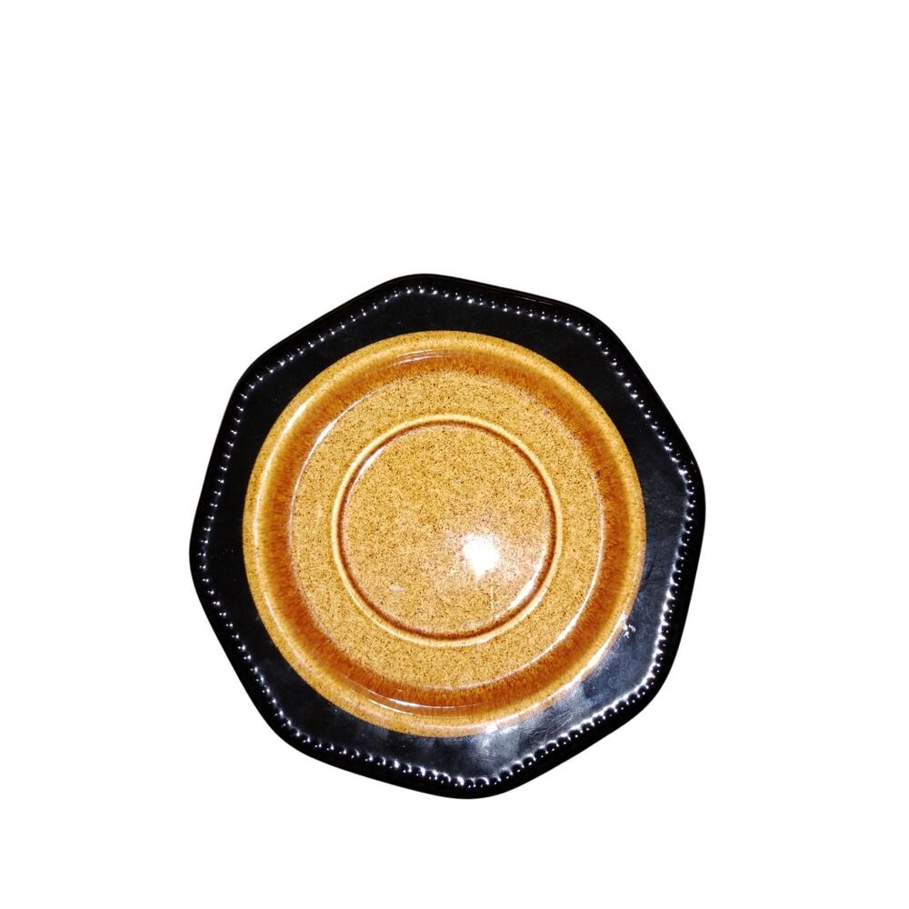 Vintage 1970s Sears Ironstone, Octagon Amber 4567 Saucer,